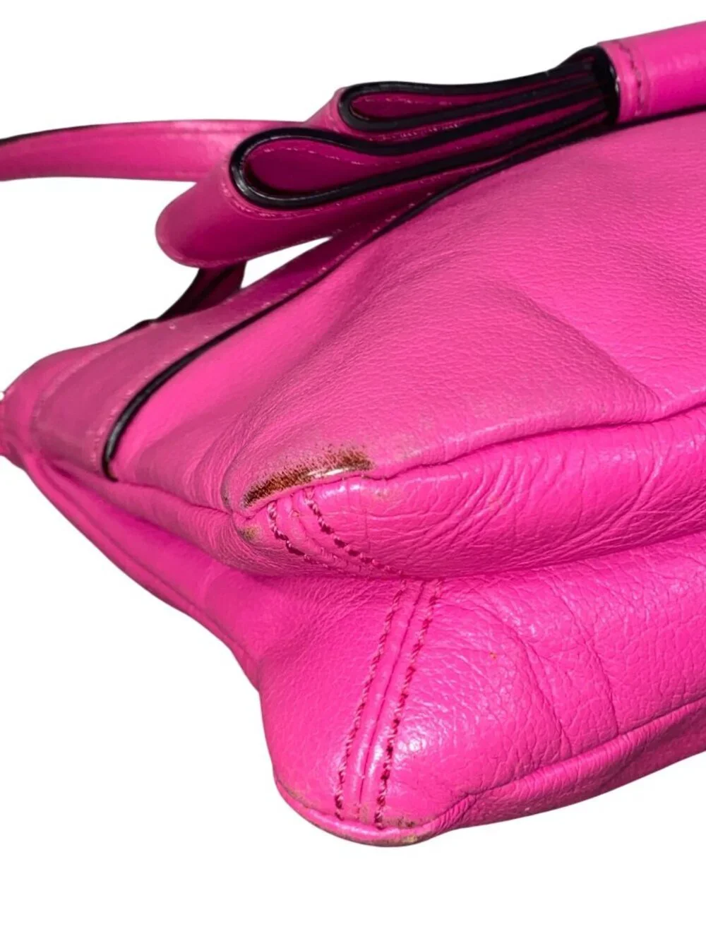 Kate Spade Pink Leather Bow Crossbody Shoulder Bag Adjustable Strap